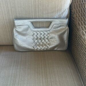Vintage NY & Co. Clutch- formal, party. Glam. GORGEOUS Silver